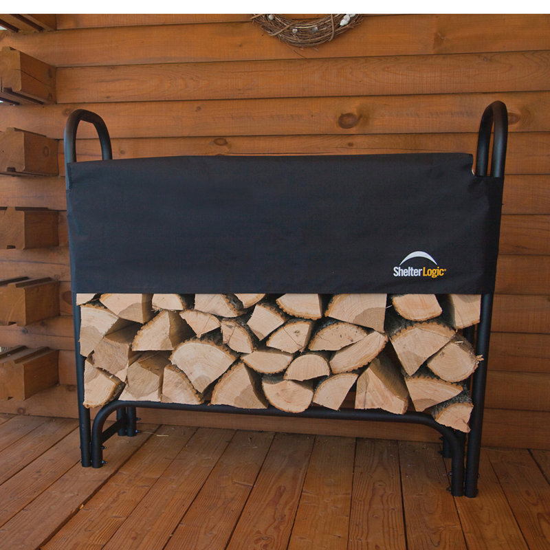 ShelterLogic 4 ft. Heavy Duty Log Rack with Cover & Reviews Wayfair